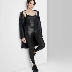 Wild Fable Faux Leather Jumpsuit XXS NWT